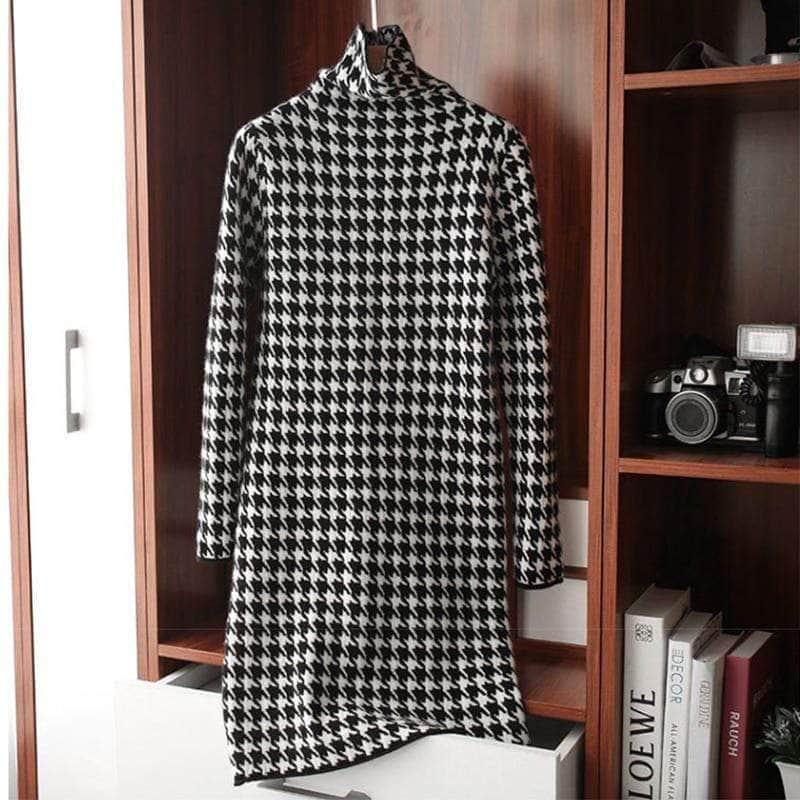 Cap Point Casual thick warm high-neck knitted dress