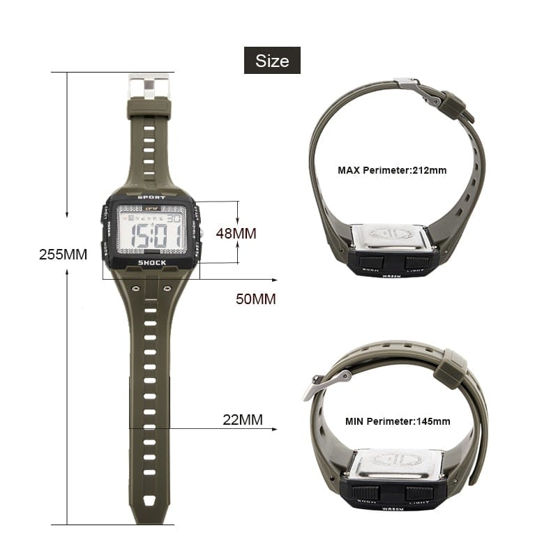 Cap Point Multifunction Digital Men's Sports Watch