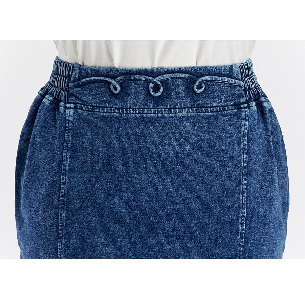 Cap Point Prisca Denim Spring Elastic Fashion Casual Knit Skirt