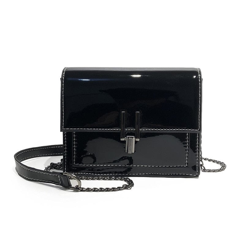 Cap Point 1 1 / 33cm X 24cm X 14cm Patent Luxury Brand PU Leather Crossbody Handbag
