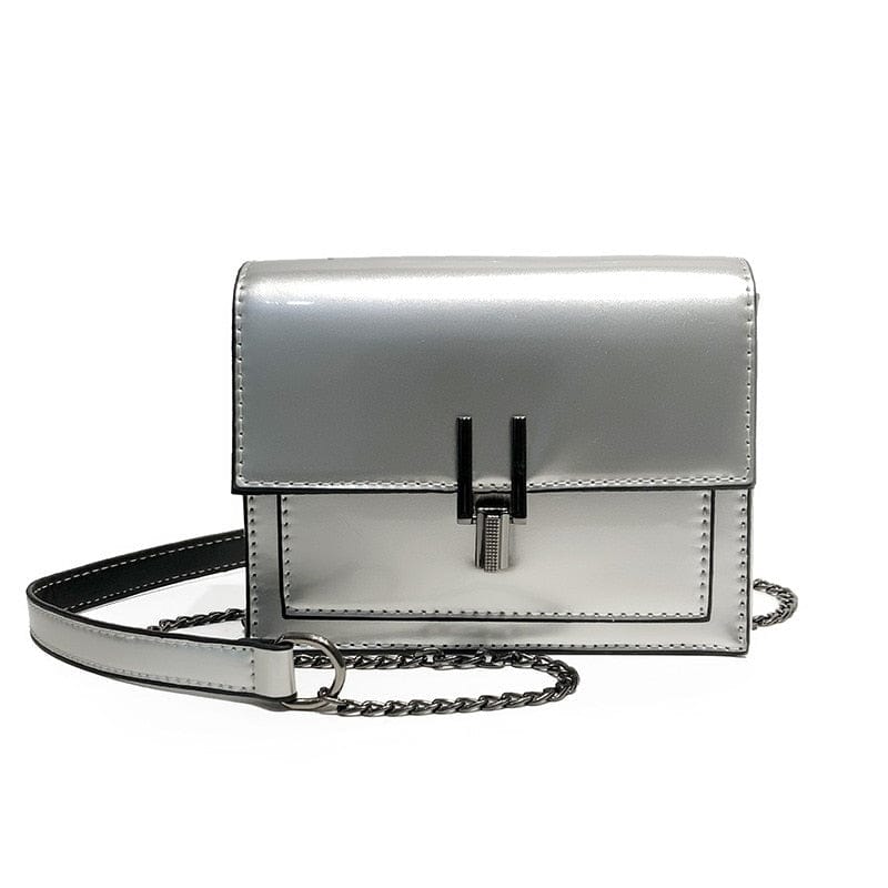 Cap Point 1 2 / 33cm X 24cm X 14cm Patent Luxury Brand PU Leather Crossbody Handbag