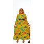 Cap Point 14 / Yellow New High Waisted Printed Floor Length Round Neck Elegant Dress