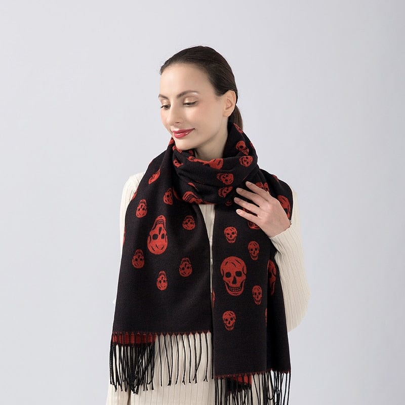 Cap Point 17 Martha plaid cashmere winter warm cloak thick blanket shawl scarf