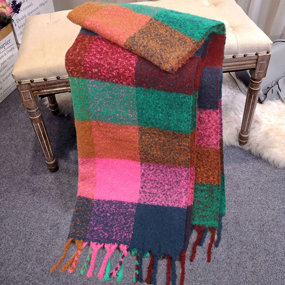 Cap Point 180x70cm 23 / One size Winnie Cashmere Plaid Thick Wrap Winter Scarf