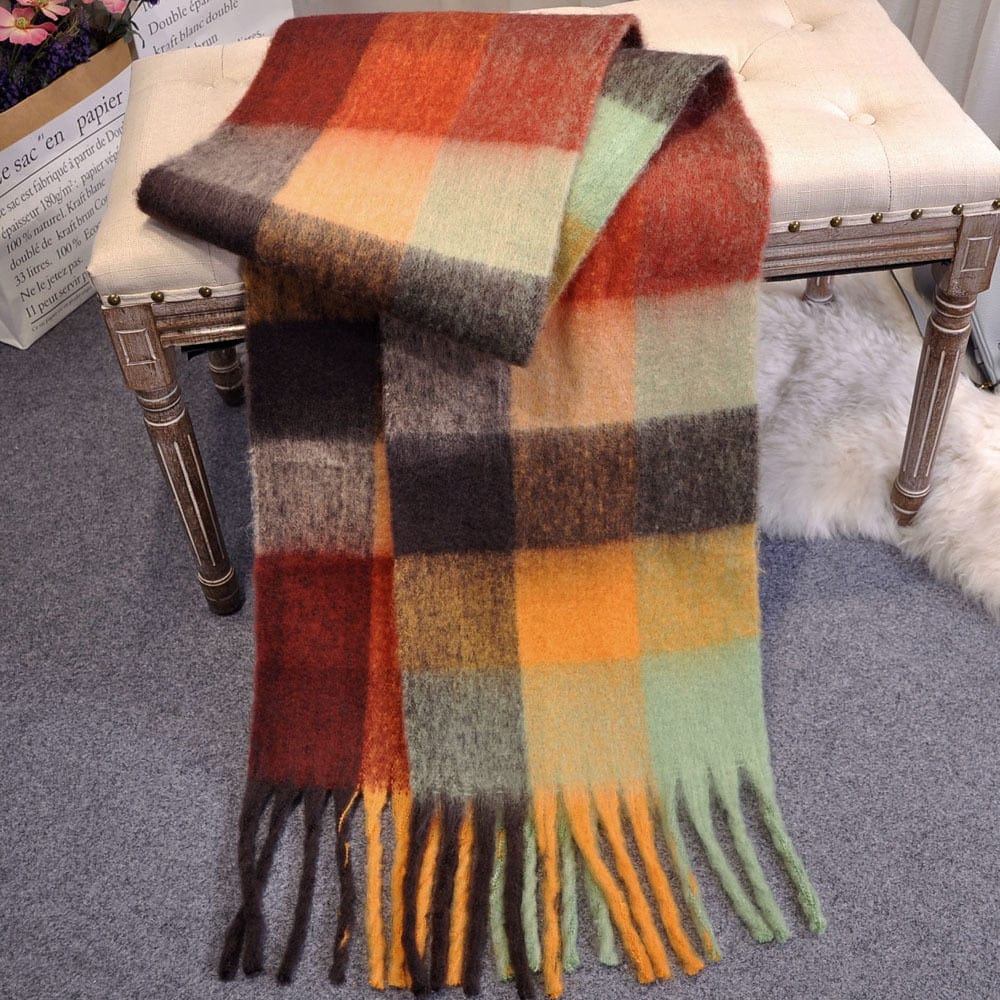 Cap Point 200x35cm 3 / One size Winnie Cashmere Plaid Thick Wrap Winter Scarf