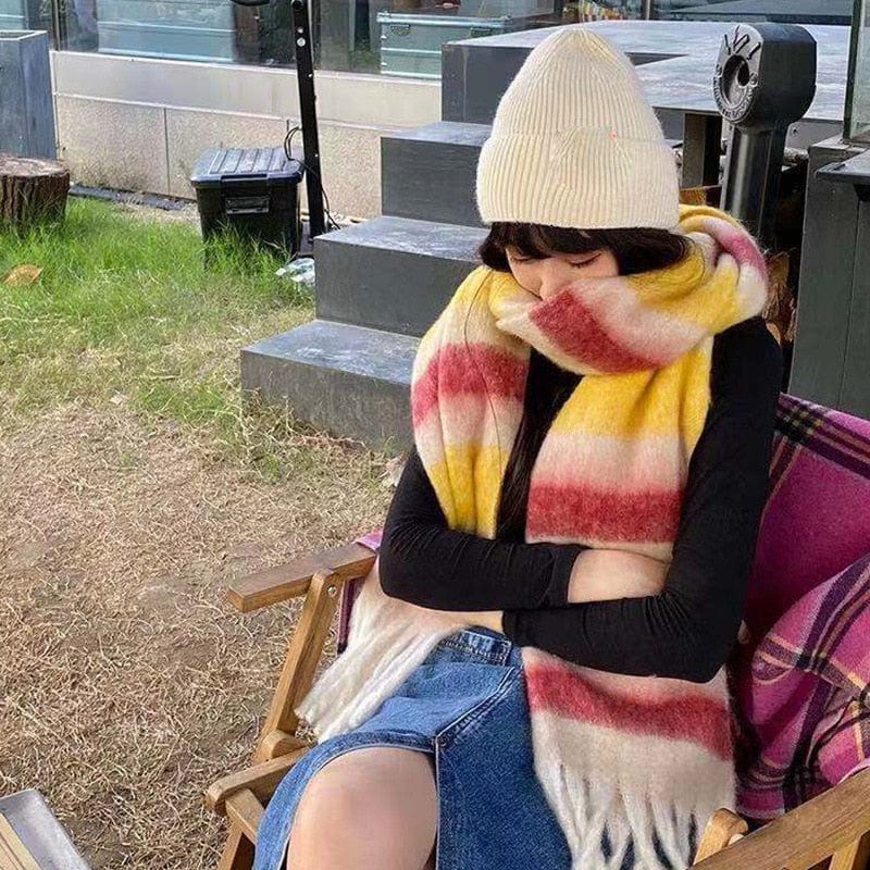 Cap Point 200x35cm 5 / One size Winnie Cashmere Plaid Thick Wrap Winter Scarf