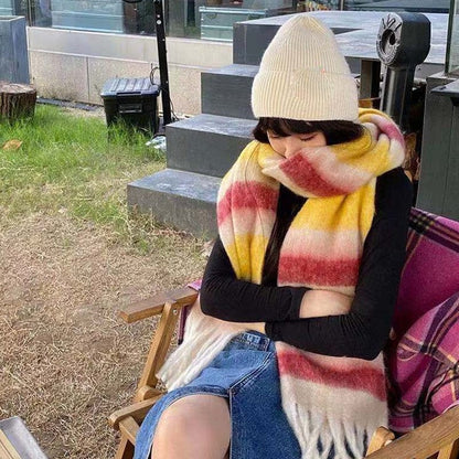 Cap Point 200x35cm 5 / One size Winnie Cashmere Plaid Thick Wrap Winter Scarf