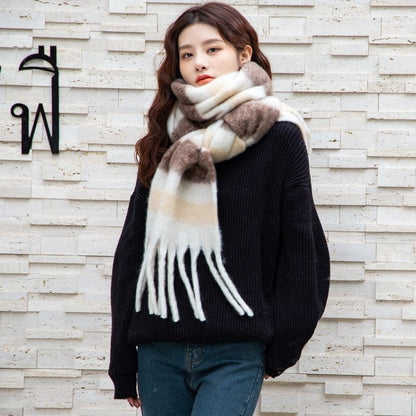 Cap Point 200x35cm 6 / One size Winnie Cashmere Plaid Thick Wrap Winter Scarf