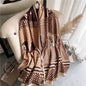 Cap Point 22 Martha plaid cashmere winter warm cloak thick blanket shawl scarf