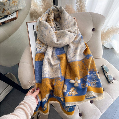 Cap Point 30 Martha plaid cashmere winter warm cloak thick blanket shawl scarf