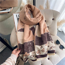 Load image into Gallery viewer, Cap Point 31 Martha plaid cashmere winter warm cloak thick blanket shawl scarf
