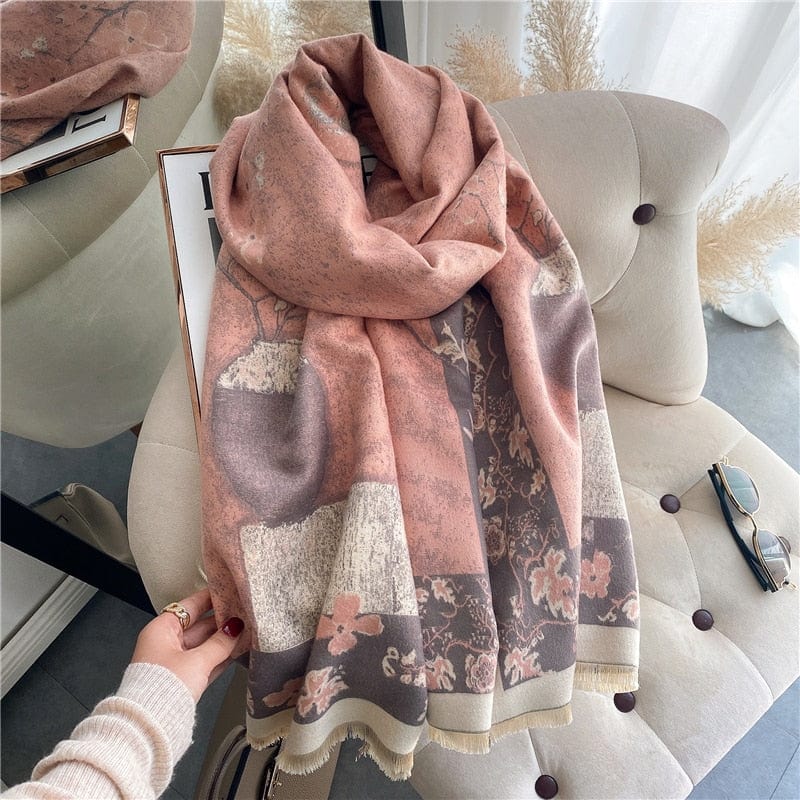 Cap Point 33 Martha plaid cashmere winter warm cloak thick blanket shawl scarf