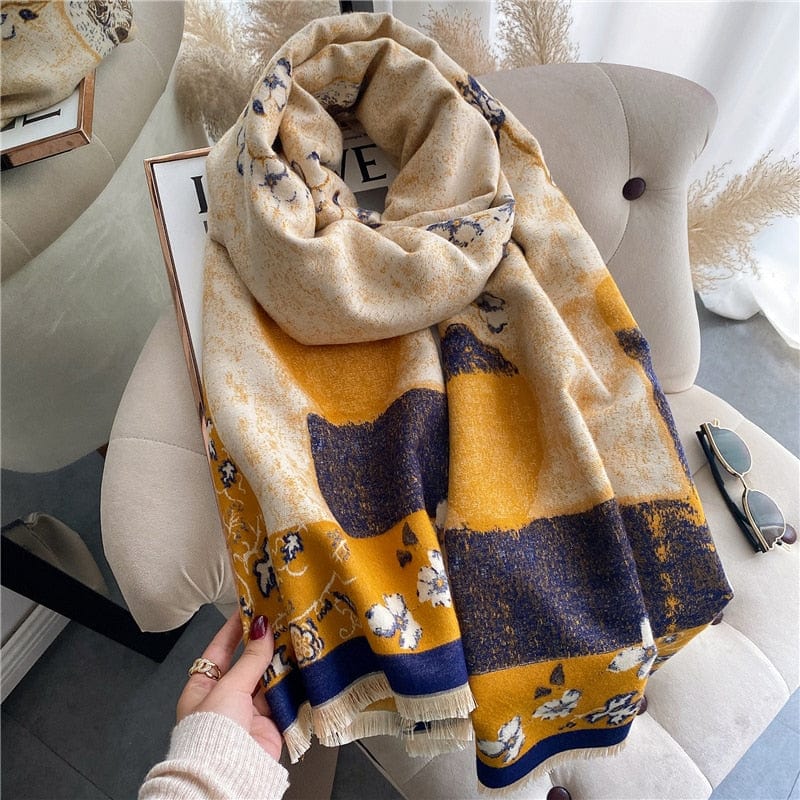 Cap Point 34 Martha plaid cashmere winter warm cloak thick blanket shawl scarf
