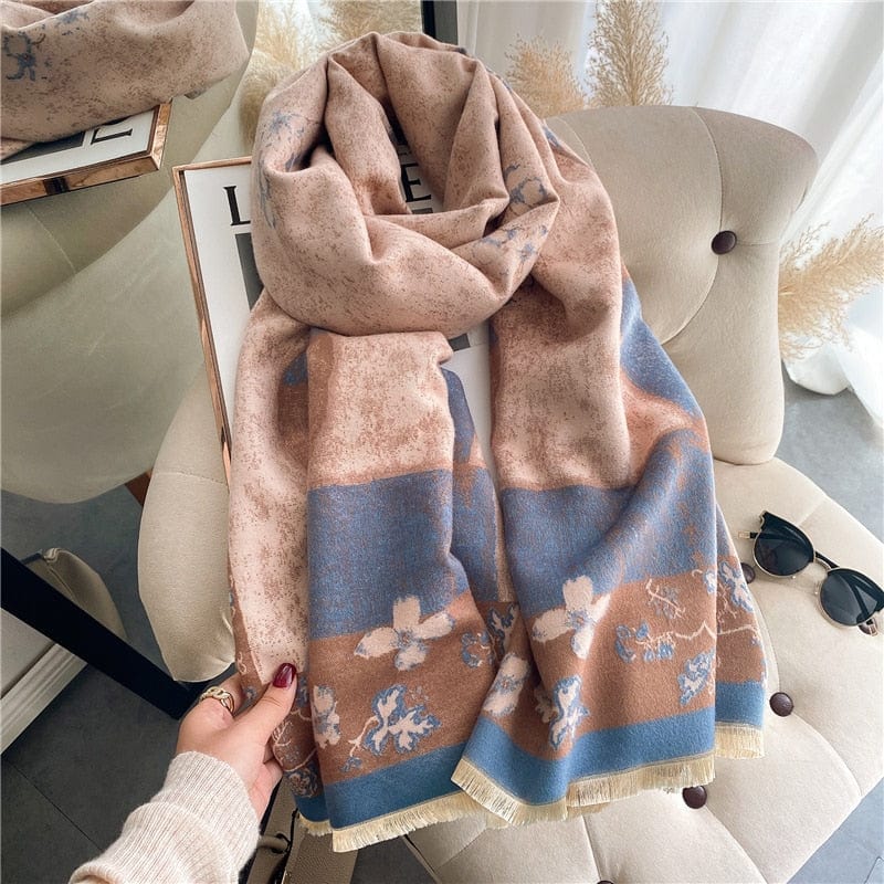 Cap Point 35 Martha plaid cashmere winter warm cloak thick blanket shawl scarf