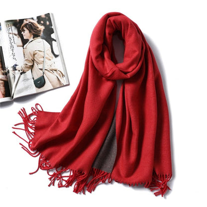 Cap Point 350g 21 Winnie Winter Cashmere Thick Warm Shawls Wrap Scarf
