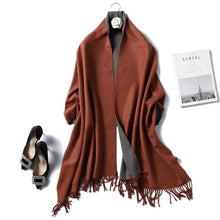 Load image into Gallery viewer, Cap Point 350g 35 Winnie Winter Cashmere Thick Warm Shawls Wrap Scarf
