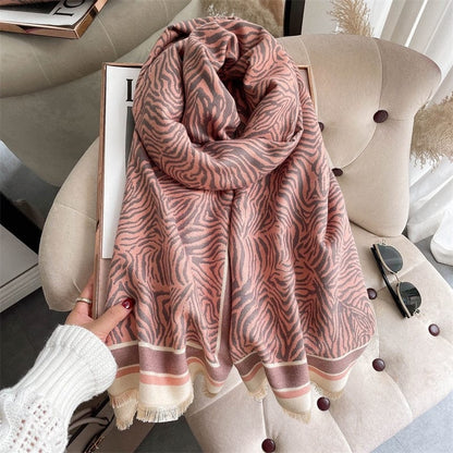 Cap Point 37 Martha plaid cashmere winter warm cloak thick blanket shawl scarf