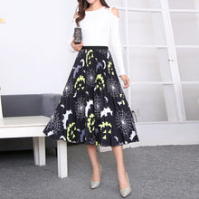 Load image into Gallery viewer, Cap Point 37 / One Size Fashion Pleated Elastic High Waist Mid-Calf Skirt
