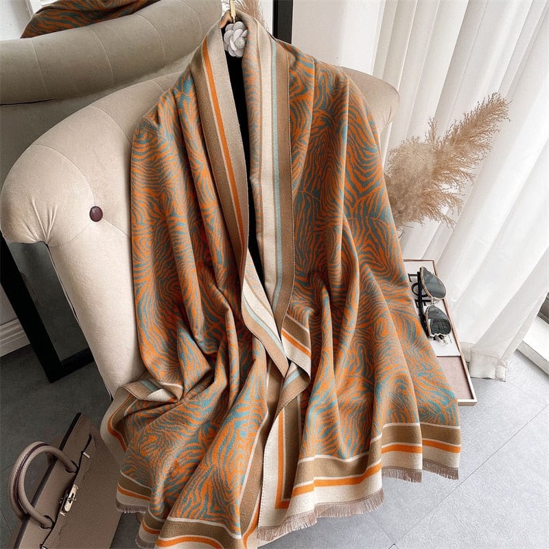 Cap Point 39 Martha plaid cashmere winter warm cloak thick blanket shawl scarf