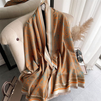 Cap Point 39 Martha plaid cashmere winter warm cloak thick blanket shawl scarf