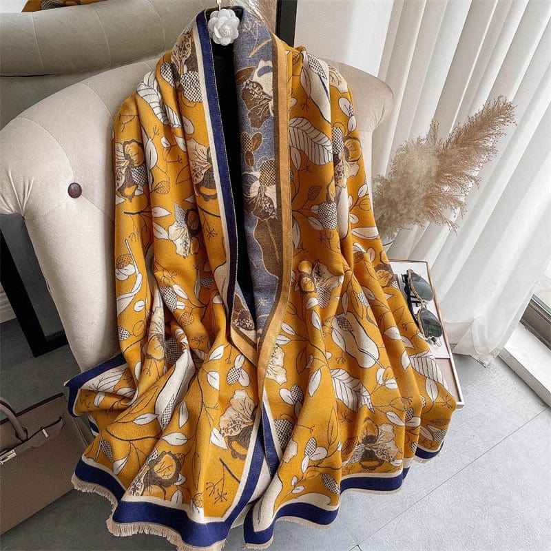 Cap Point 41 Martha plaid cashmere winter warm cloak thick blanket shawl scarf