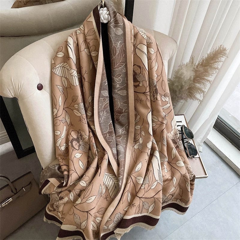 Cap Point 42 Martha plaid cashmere winter warm cloak thick blanket shawl scarf