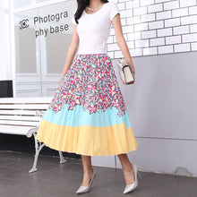 Load image into Gallery viewer, Cap Point 42 / One Size Fashion Pleated Elastic High Waist Mid-Calf Skirt
