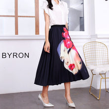 Load image into Gallery viewer, Cap Point 44 / One Size Fashion Pleated Elastic High Waist Mid-Calf Skirt
