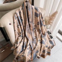 Load image into Gallery viewer, Cap Point 45 Martha plaid cashmere winter warm cloak thick blanket shawl scarf
