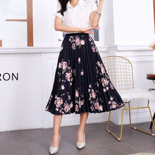 Load image into Gallery viewer, Cap Point 46 / One Size Fashion Pleated Elastic High Waist Mid-Calf Skirt
