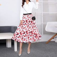 Load image into Gallery viewer, Cap Point 52 / One Size Fashion Pleated Elastic High Waist Mid-Calf Skirt
