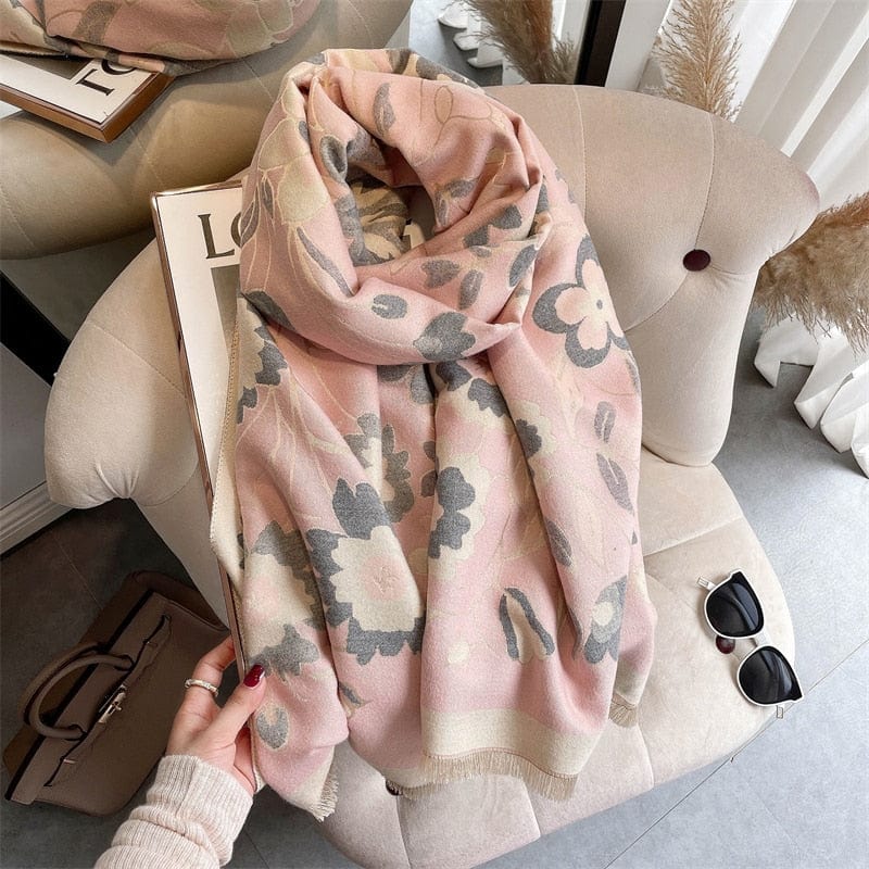 Cap Point 53 Martha plaid cashmere winter warm cloak thick blanket shawl scarf