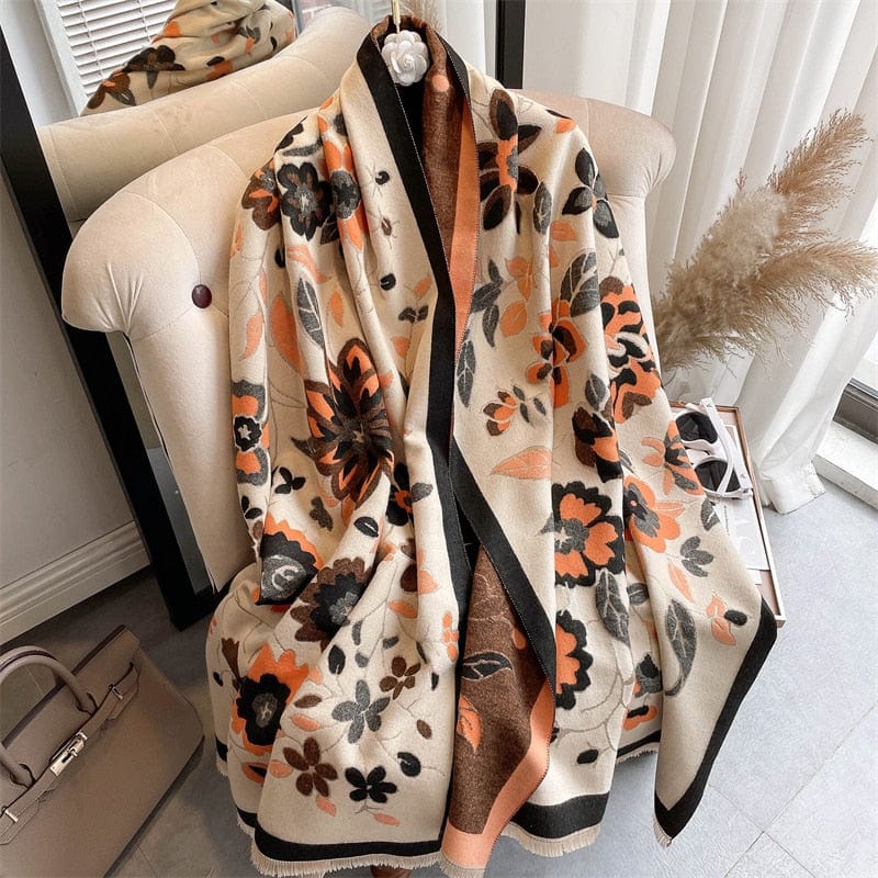 Cap Point 54 Martha plaid cashmere winter warm cloak thick blanket shawl scarf