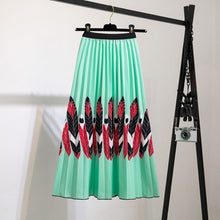 Load image into Gallery viewer, Cap Point 54 / One Size Fashion Pleated Elastic High Waist Mid-Calf Skirt
