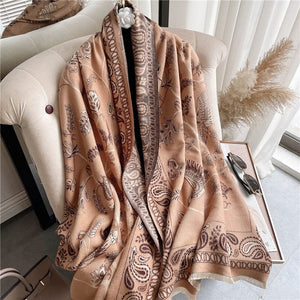 Cap Point 57 Martha plaid cashmere winter warm cloak thick blanket shawl scarf