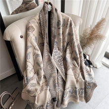 Load image into Gallery viewer, Cap Point 59 Martha plaid cashmere winter warm cloak thick blanket shawl scarf
