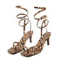 Cap Point 6229-BN / 5 Jessica Thin High Heels Ankle Wrap Ladies Shoes