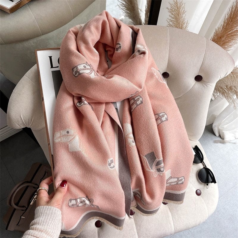 Cap Point 64 Martha plaid cashmere winter warm cloak thick blanket shawl scarf