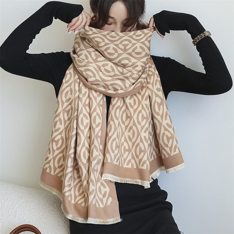 Cap Point 67 Martha plaid cashmere winter warm cloak thick blanket shawl scarf