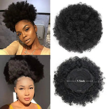 Load image into Gallery viewer, Cap Point 8inch-Black / Medium Maribelle Large Afro Puff Drawstring Ponytail
