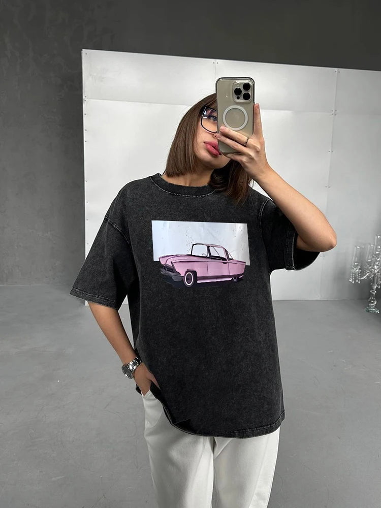 Cap Point Aimee Vintage Cotton Streetwear T-shirt