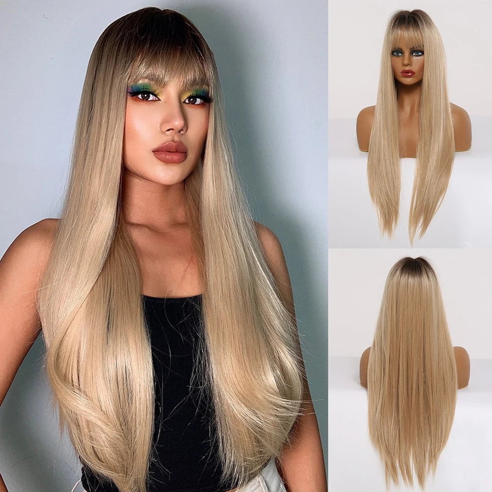 Cap Point Amanda Long Straight Synthetic Wigs