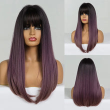 Load image into Gallery viewer, Cap Point Amanda Long Straight Synthetic Wigs
