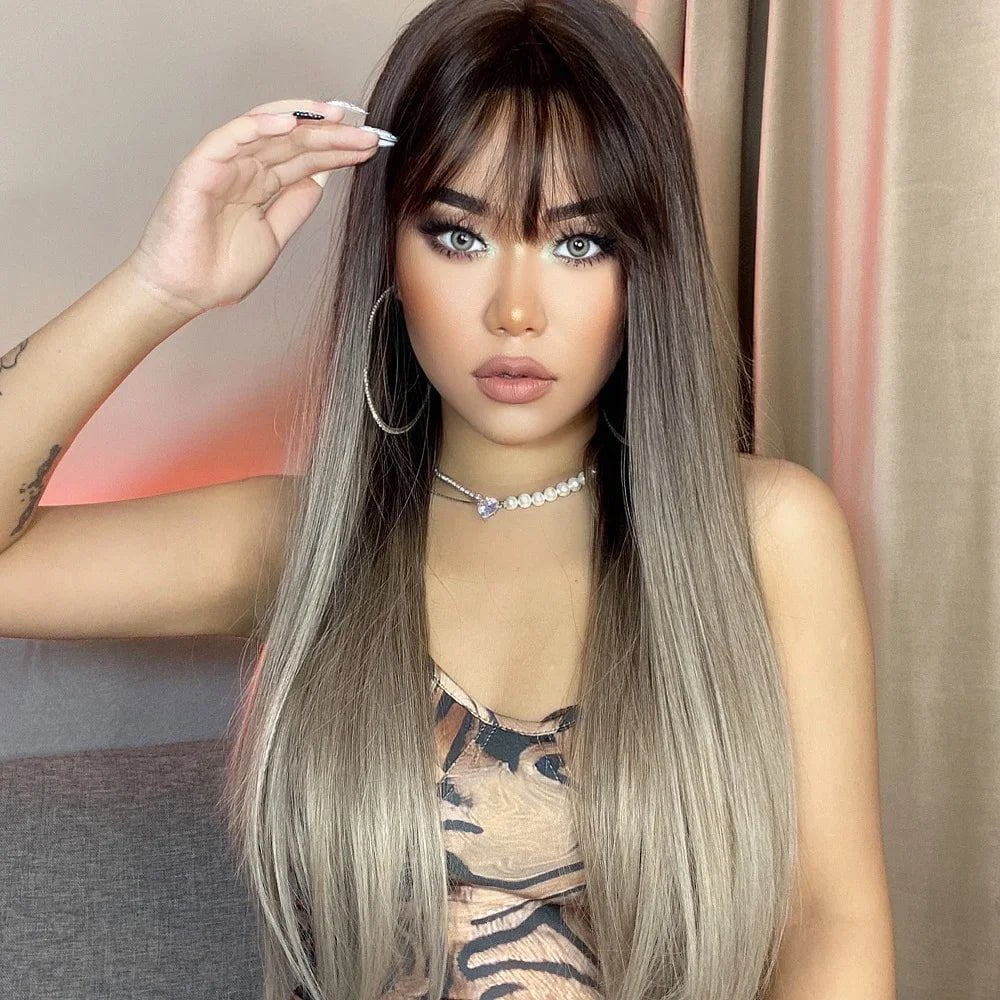 Cap Point Amanda Long Straight Synthetic Wigs