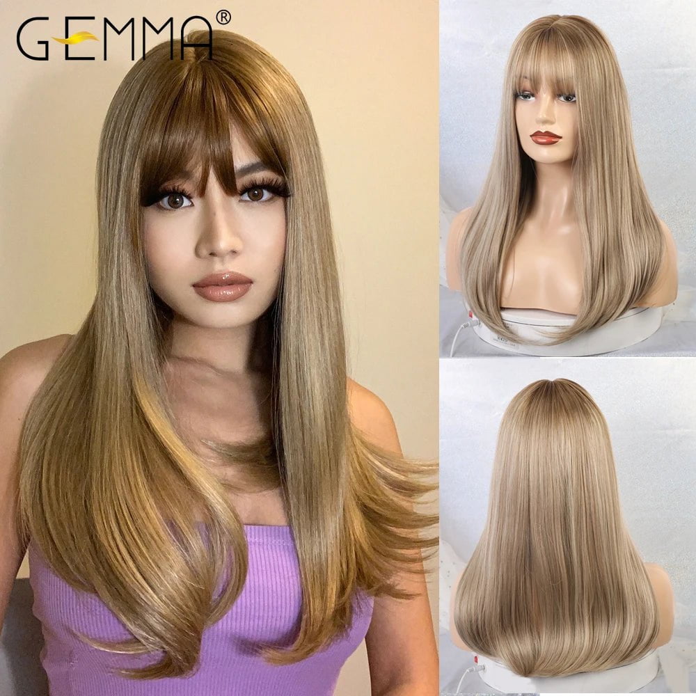 Cap Point Amanda Long Straight Synthetic Wigs