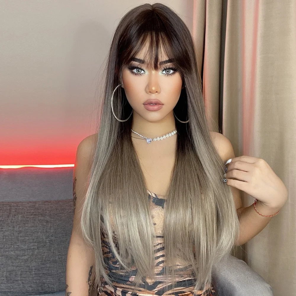 Cap Point Amanda Long Straight Synthetic Wigs