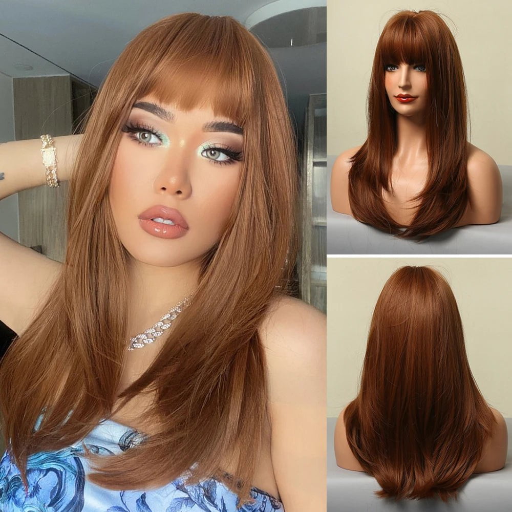Cap Point Amanda Long Straight Synthetic Wigs
