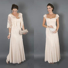 Load image into Gallery viewer, Cap Point Amuli 2 Piece Mother Of The Bride Dress With Ruffle Chiffon Lace Jacket
