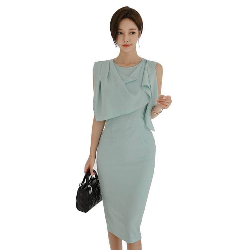 Cap Point Anaella solid evening bodycon dress