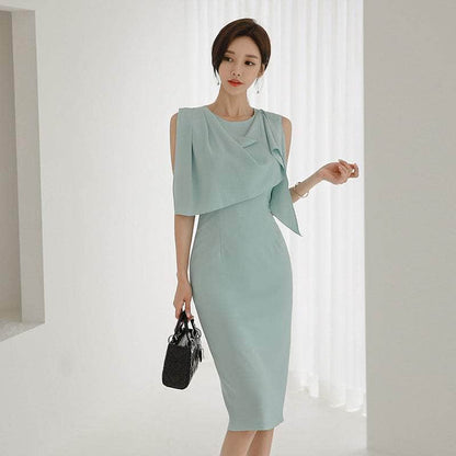 Cap Point Anaella solid evening bodycon dress